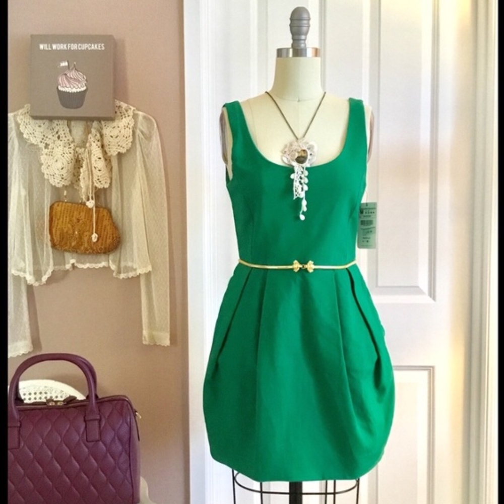 *NWT*ZARA TRF COLLECTION Goldie Locks Green Dress